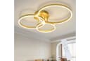 Nettlife LED Deckenleuchte Dimmbar Gold 2 Ring Acryl 46W 59CM Modern Bild 2