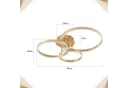 Nettlife LED Deckenleuchte Dimmbar Gold 2 Ring Acryl 46W 59CM Modern Bild 4