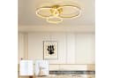 Nettlife LED Deckenleuchte Dimmbar Gold 2 Ring Acryl 46W 59CM Modern Bild 5
