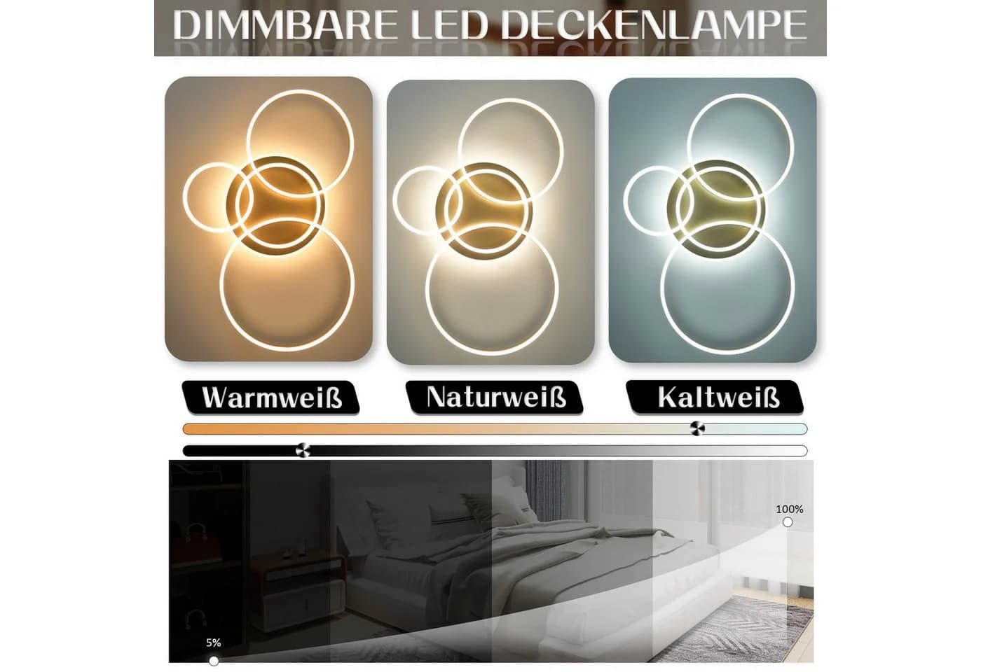 Moderne Deckenleuchte in Gold