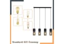 Nettlife Pendelleuchte Schwarz E27 1/3/4 Flammig Glasschirm Hängeleuchte Bild 1