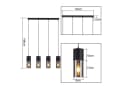 Nettlife Pendelleuchte Schwarz E27 1/3/4 Flammig Glasschirm Hängeleuchte Bild 5