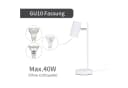 Nettlife Tischleuchte Nachttischlampe Schwarz/Weiß/Gold GU10 mit kabel Bild 3