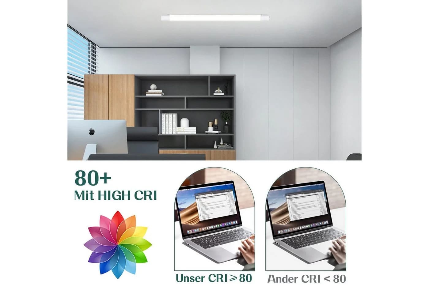 Nettlife LED Außenleuchte 90cm 24W 5000K - Bild 4