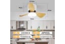 Nettlife Deckenventilator mit LED-Beleuchtung 70cm Weiß 6-Gang Timer Bild 5