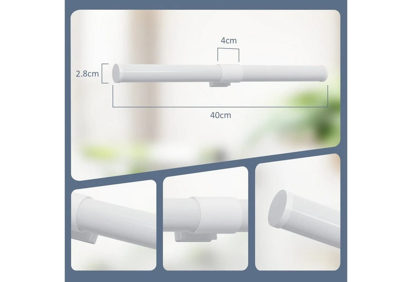 Nettlife LED Spiegelleuchte Klemmbar 40/60CM Neutralweiß - Bild 5