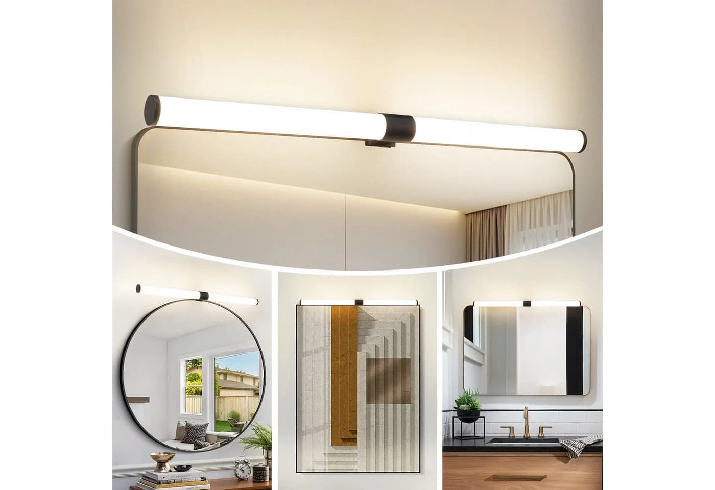 Nettlife LED Spiegelleuchte Neutralweiß Klemmbar 40/60cm