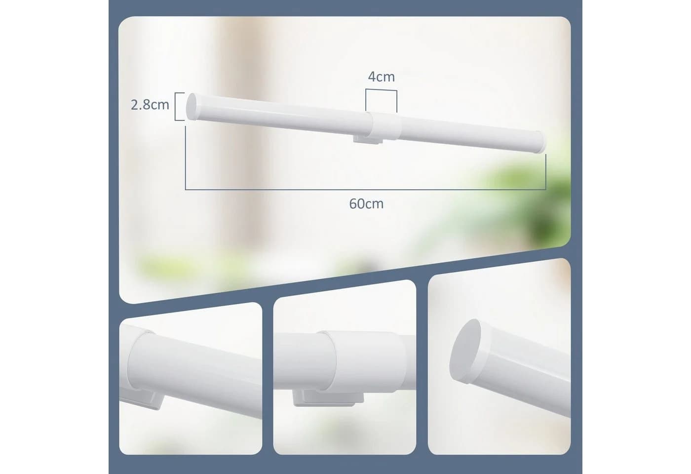 Nettlife LED Spiegelleuchte Klemmbar 40/60CM Neutralweiß - Bild 5