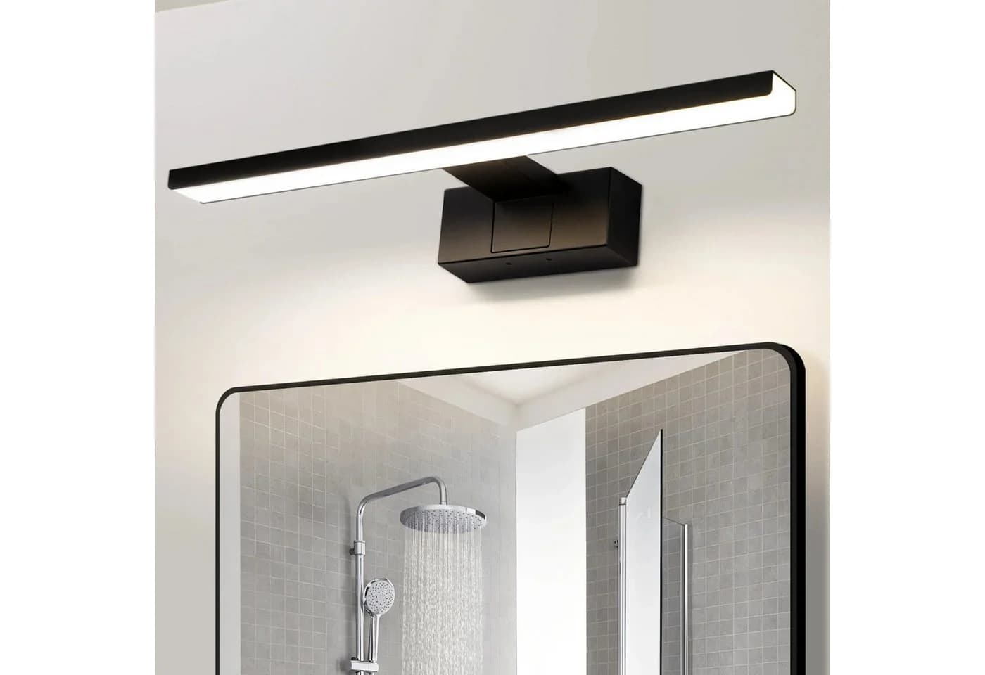Nettlife LED Spiegelleuchte Schwarz 4000K LED fest integriert - Bild 2
