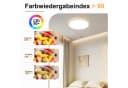 Nettlife LED Panel Deckenlampe Flach Rund Flurlampe Weiß 24W, LED fest integriert, Warmweiß Bild 4