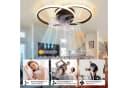 Nettlife Deckenventilator mit LED Licht Schwarz Fernbedienung 36W Bild 1