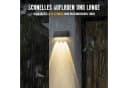 Nettlife LED Außen-Wandleuchte Schwarz 3 LEDs Solarlampe 3000K Warmweiß Bild 1