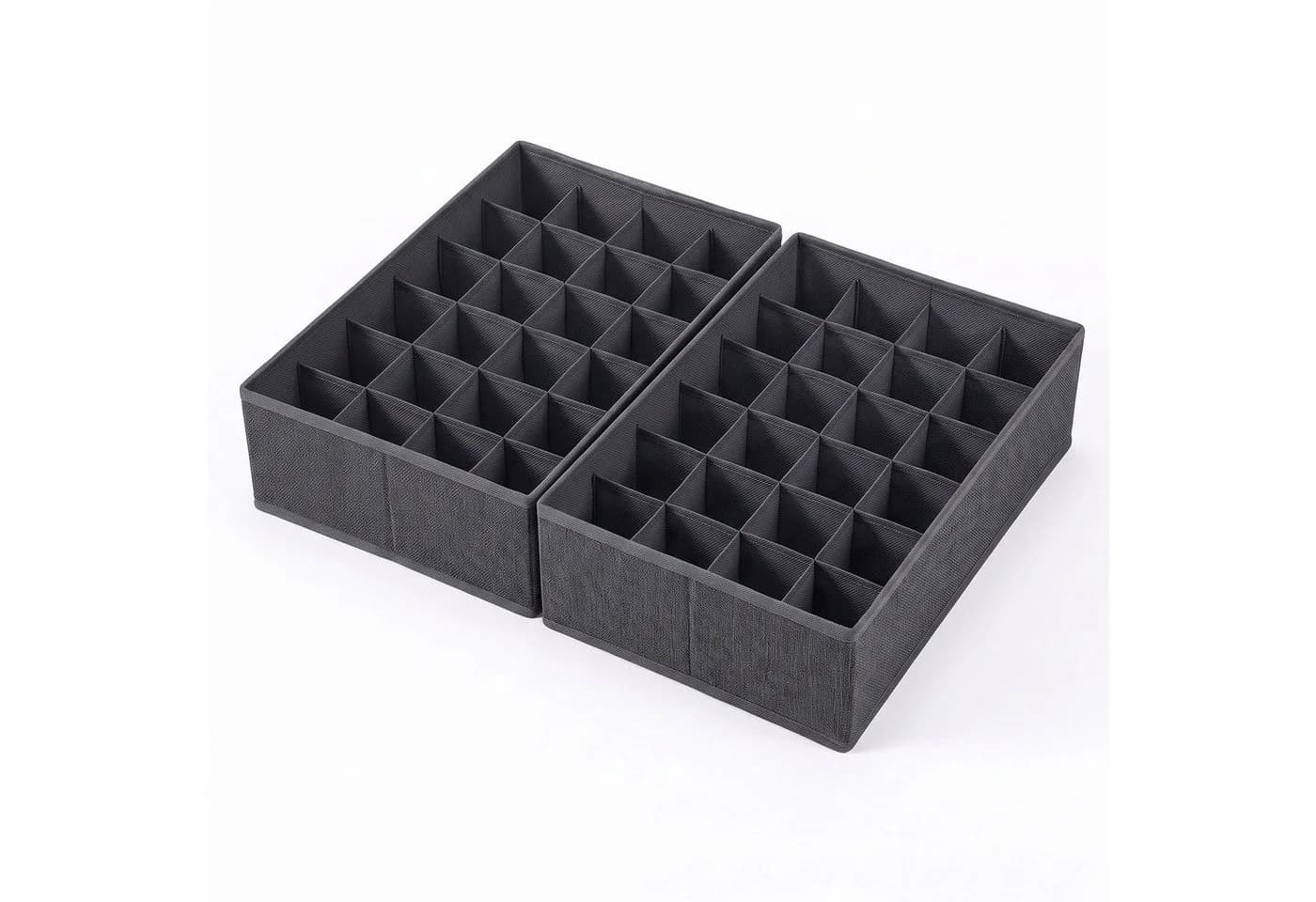 Sekey Aufbewahrungsbox Set 2 St. Grau Vliesstoff mit 24 Fächern - Bild 2