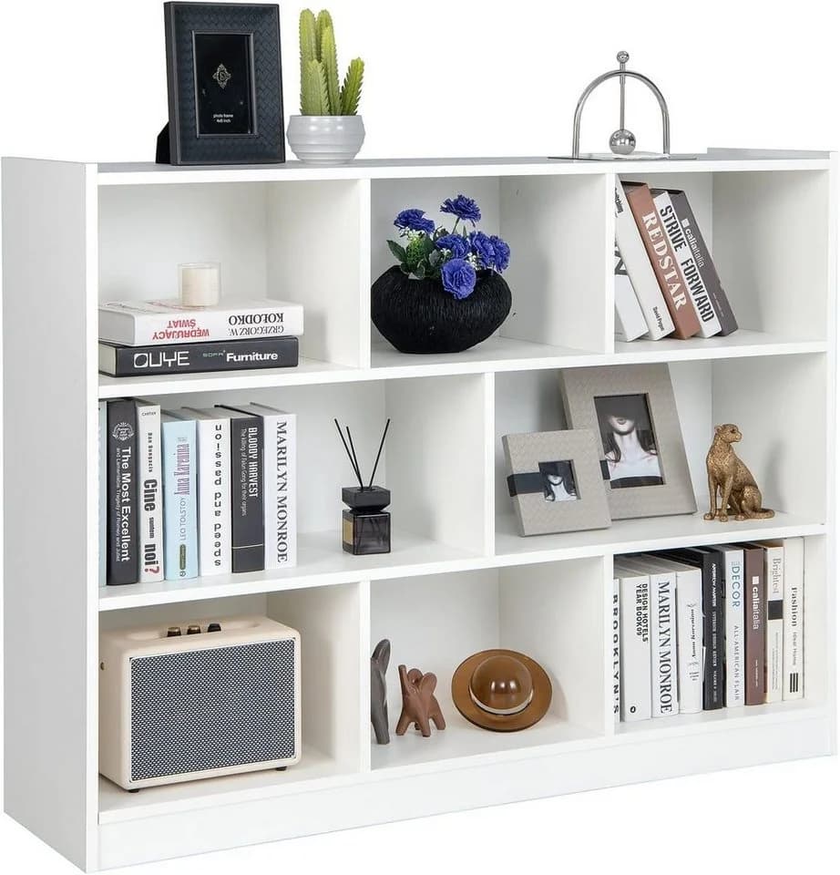 KOMFOTTEU Bücherregal Würfelregal 8 Fächer 122x32x93 cm - Bild 2