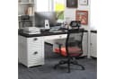 KOMFOTTEU Bürostuhl höhenverstellbar mit Kopfstütze Schwarz/Orange Bild 3