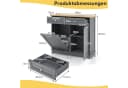 KOMFOTTEU Sideboard Küchenschrank mit großer Arbeitsplatte & 2 Schubladen Bild 3
