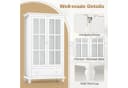 KOMFOTTEU Bücherschrank Vitrinenschrank Weiß Bild 5