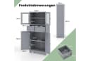 COSTWAY Badschrank mit Schublade, verstellbarem Regal, weiß 128cm Bild 5