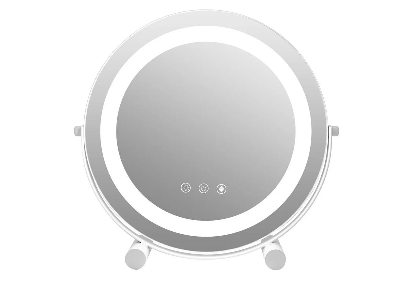 COSTWAY Schminkspiegel Weiß dimmbar mit Touchschalter 360° schwenkbar - Bild 2
