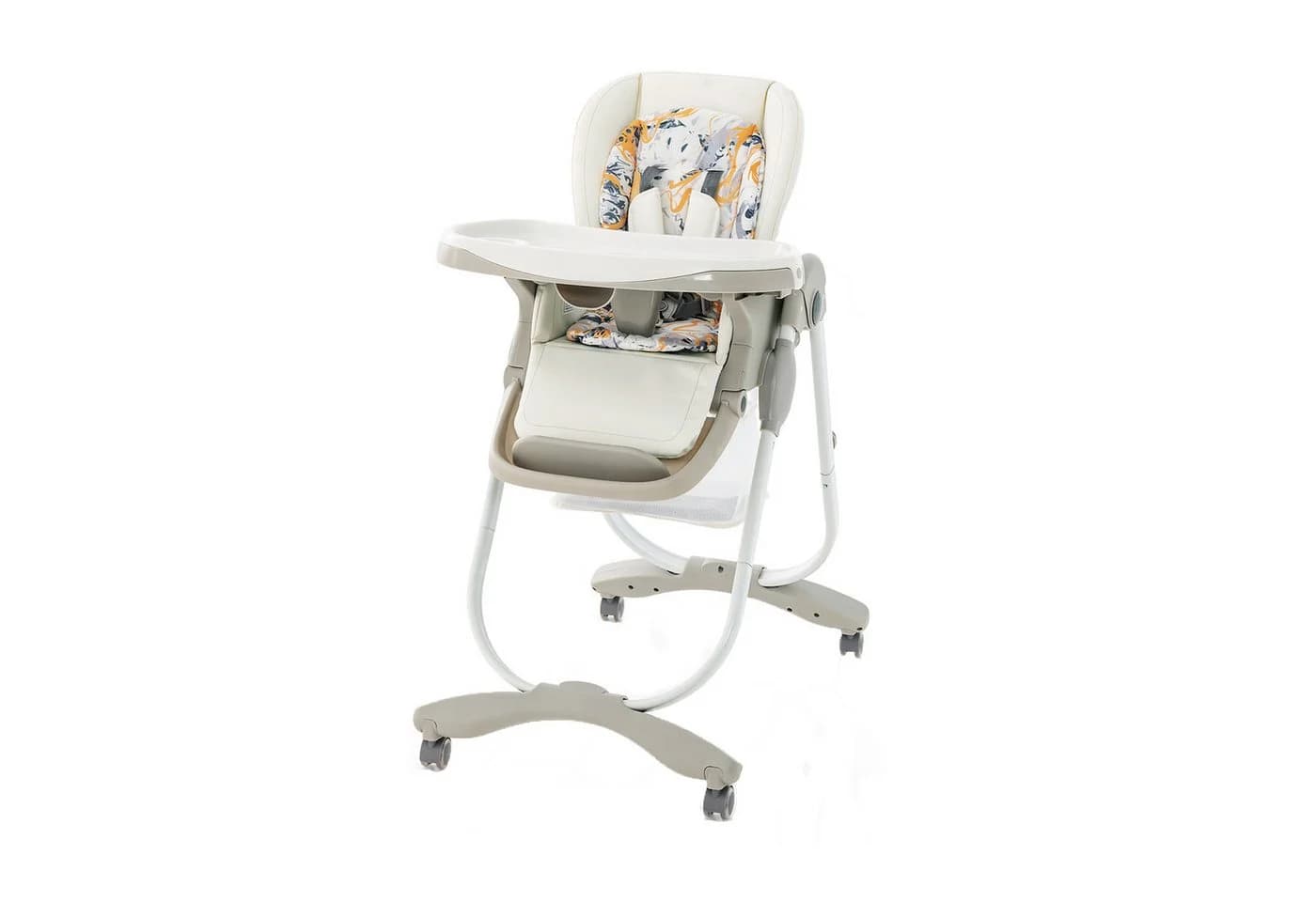 COSTWAY Hochstuhl Babystuhl Klappbar Verstellbar Liegefunktion Räder - Bild 2