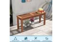COSTWAY Gartenbank 2-Sitzer Massivholz 100cm Bild 1