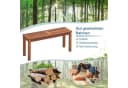 COSTWAY Gartenbank 2-Sitzer Massivholz 100cm Bild 3