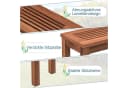 COSTWAY Gartenbank 2-Sitzer Massivholz 100cm Bild 4