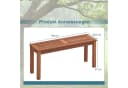 COSTWAY Gartenbank 2-Sitzer Massivholz 100cm Bild 5