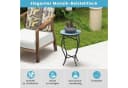 COSTWAY Gartentisch Mosaiktisch rund aus Metall & Keramik Bild 5