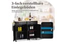 COSTWAY Küchenwagen Schwarz mit Schubladen, Rollen & Handtuchhalter Bild 5