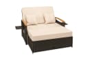 COSTWAY Rattan Loungebett 2-Personen mit verstellbarer Rückenlehne Bild 2