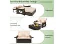 COSTWAY Rattan Loungebett 2-Personen mit verstellbarer Rückenlehne Bild 3