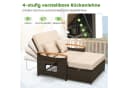 COSTWAY Rattan Loungebett 2-Personen mit verstellbarer Rückenlehne Bild 4