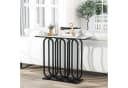 COSTWAY Konsolentisch Schwarz Marmoroptik Metall 100x30x80cm Bild 1