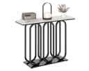 COSTWAY Konsolentisch Schwarz Marmoroptik Metall 100x30x80cm Bild 2