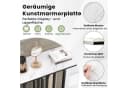 COSTWAY Konsolentisch Schwarz Marmoroptik Metall 100x30x80cm Bild 3
