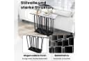 COSTWAY Konsolentisch Schwarz Marmoroptik Metall 100x30x80cm Bild 4