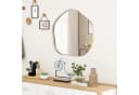 COSTWAY Wandspiegel Asymmetrisch Schwarz/Gold HD-Reflexion Bild 1