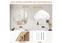 COSTWAY Wandspiegel Asymmetrisch Schwarz/Gold HD-Reflexion Bild 5