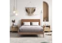 COSTWAY Nachttisch 2er-Set Rattan mit Glastischplatte Bambus Bild 1
