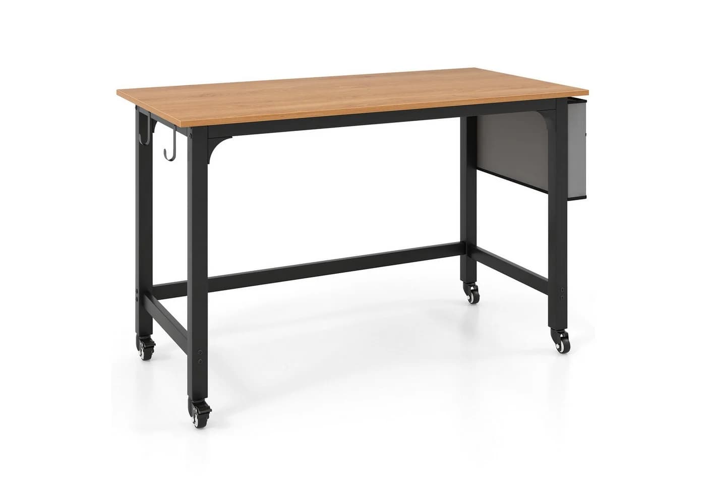 COSTWAY Schreibtisch 120 cm mit Rollen bis 95 kg - Bild 2