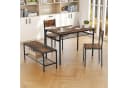 COSTWAY Essgruppe 4-tlg. mit Regal Rustikales Braun Metall Bild 1