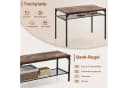 COSTWAY Essgruppe 4-tlg. mit Regal Rustikales Braun Metall Bild 5