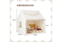 COSTWAY Spielzelt Tipi Zelt Beige mit Sternenlichtern & Taschen Bild 4