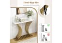 COSTWAY Konsolentisch Gold Marmor Metallbeine Bild 3