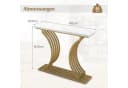 COSTWAY Konsolentisch Gold Marmor Metallbeine Bild 5