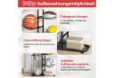 COSTWAY Sportgeräte-Regalwagen 7-stufiger Ball Lagerregal mit Korb, abnehmbar Bild 4