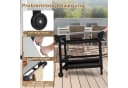 COSTWAY Grillablagetisch Schwarz Edelstahl mit Rollen Bild 1