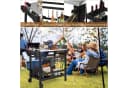 COSTWAY Grillablagetisch Schwarz Edelstahl mit Rollen Bild 5