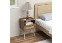 COSTWAY Nachttisch 2er Set Rattan Optik mit Schublade Natur Bild 1